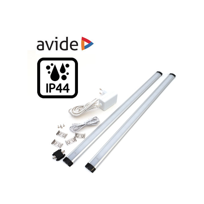 Avide LED bútorvilágító lámpa szett, sorolható, 2x50 cm, érintős ki-be kapcsolás és fényerő állítással (5W/380Lm) természetes fehér
