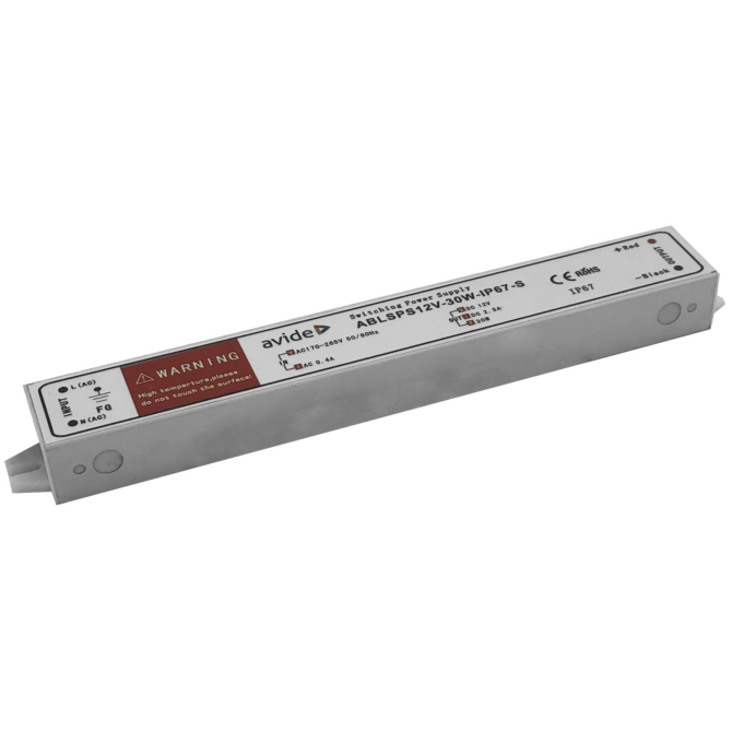 Avide LED Szalag 12V 30W IP67 Slim Tápegység