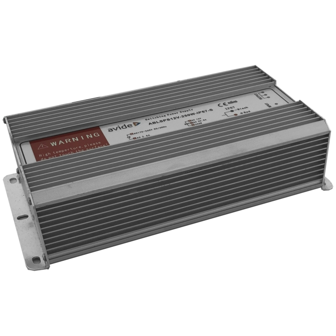 Avide LED Szalag 24V 250W, 10.4 A, IP67 Slim Tápegység