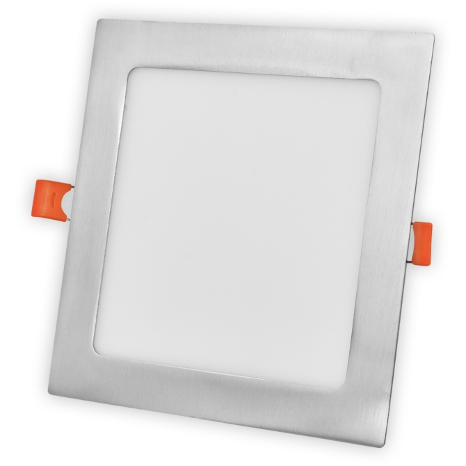 Avide LED Beépíthető Négyzetes Mennyezeti Lámpa ALU Szatén Nikkel 24W 4000K, 2000 lumen