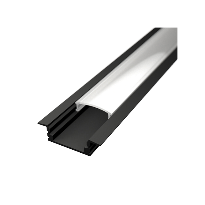 LED Profiles ALP-001 Aluminium U profil fekete - LED szalaghoz, opál burával