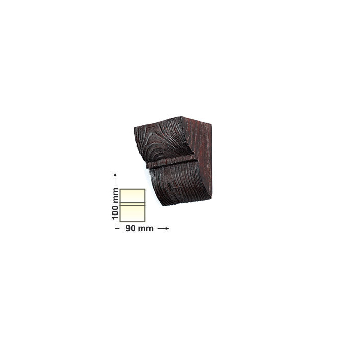 Elite Decor DecoWood Vörös-90 Univerzális konzol-01 (EQ017)