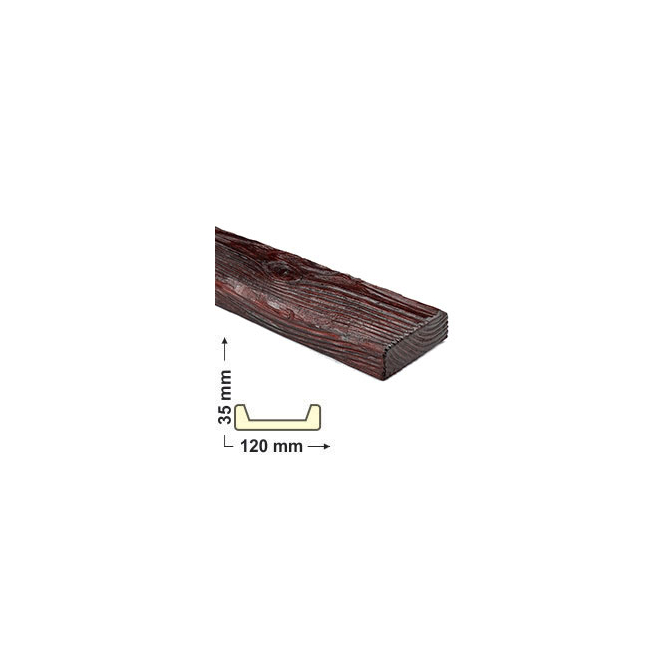 Elite Decor DecoWood Vörös-120 Rusztikus poliuretán deszka panel (ET306)