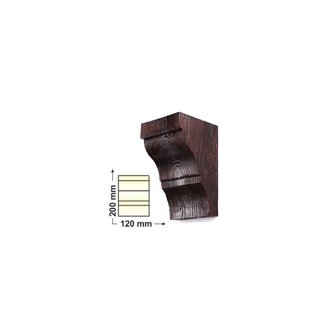 Elite Decor DecoWood Vörös-120 Univerzális konzol-03 (ED036)