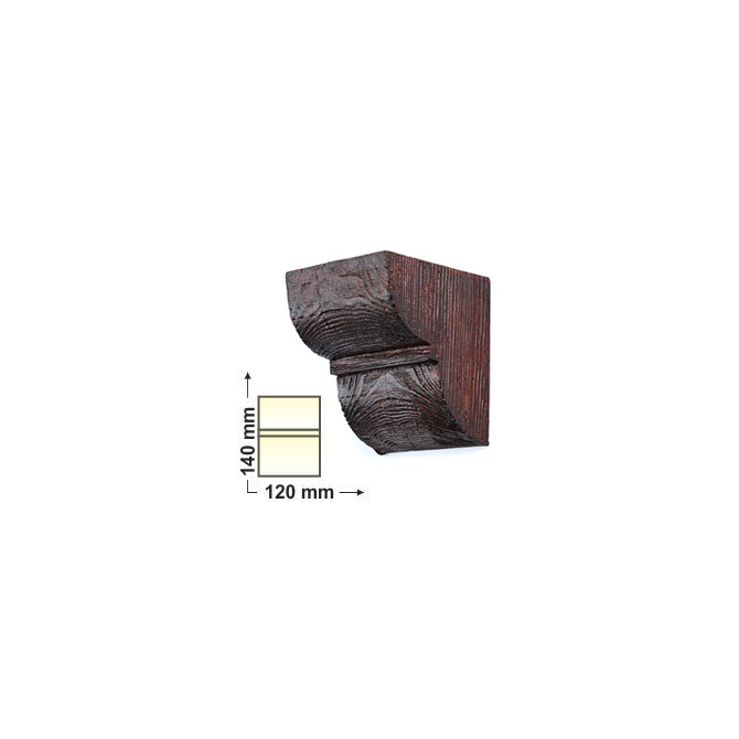Elite Decor DecoWood Vörös-120 Univerzális poliuretán konzol-01 (ED016)