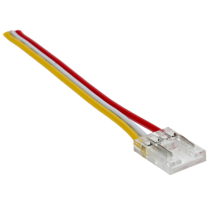 ANROLED forrasztásmentes betáp vezeték CCT COB LED szalaghoz (10 mm - 3 eres) 7 cm vezetékkel