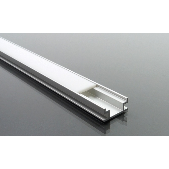 LED Profiles ALP-009 Aluminium profil csempébe, burkolatba, ezüst, opál burával