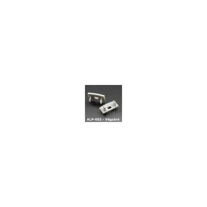 LED Profiles ALP-002, ALP-002RL Véglezáró alumínium LED profilhoz, szürke