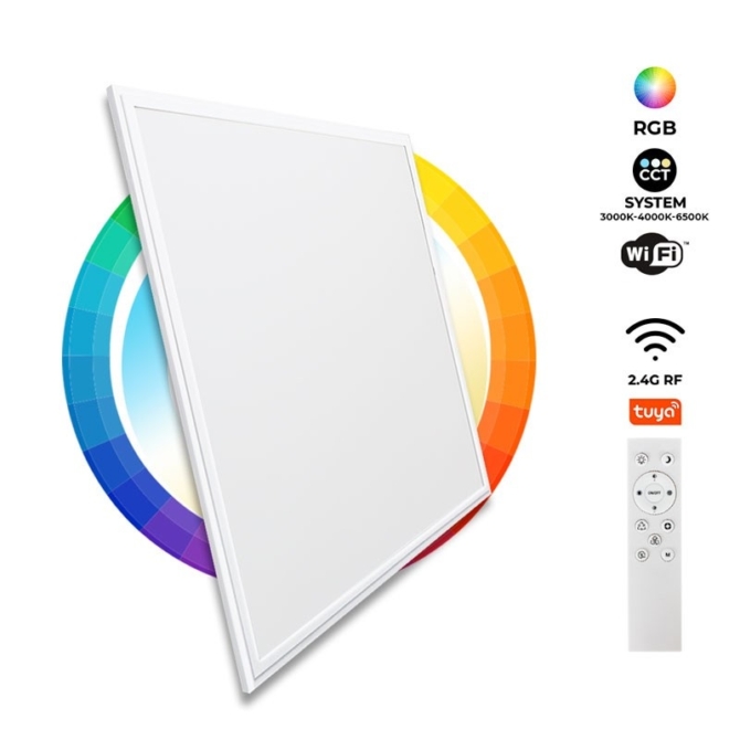 Avide LED panel 60 x 60 cm, 36W, RGB+CCT, 3600 lm, SMART