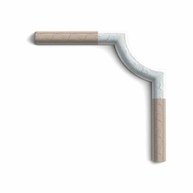 Orac Decor P101A sarokelem P1020-hoz, 245 x 24 x 245 mm