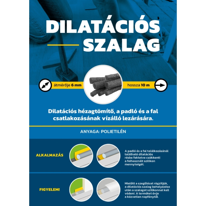 Classen dilatációs hézagtömítő szalag 10 mm, 10 méter