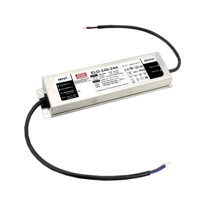 Mean Well ELG-240-24A LED tápegység, 24V, 240W, 10A, IP65, fém ház
