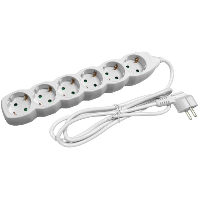 Entac Elosztó 6 Foglalat 3m, 1,5 mm²