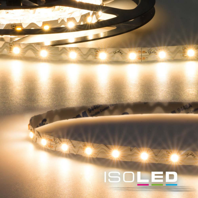 ISOLED  CRI930 LED szalag Curve Zig-Zag, 24V 12W, IP20 3000K, 60 LED/m, 1200 lm, 5 méter