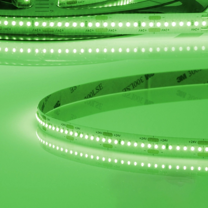 ISOLED CRI9G Linear10 flexibilis LED szalag, 24V, 15W, IP20, zöld, 280 LED/m, 5 méter