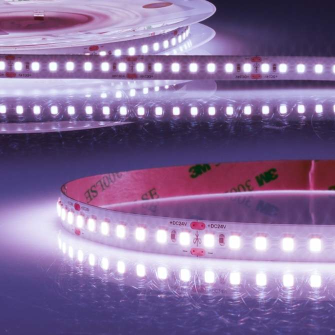 ISOLED CRI Food flexibilis LED szalag, "Vegetable", 24V, 14.4W, IP54, 5000K, 130 LED/m