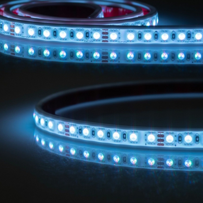 ISOLED AQUA RGB PU lineáris LED szalag, 24V, 14.4W, IP68, 120 LED/m, 800 lm, 5 méter