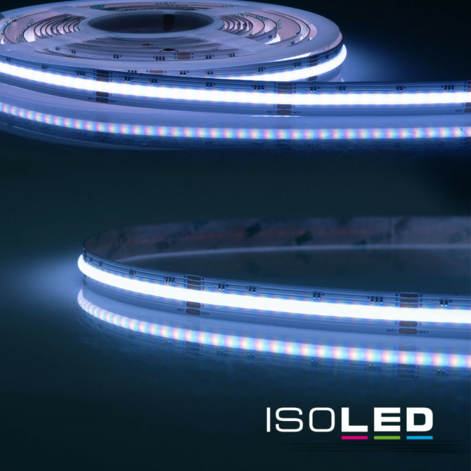 ISOLED AQUA COB RGB+3000K lineáris LED szalag, 24V, 20W, IP68, 896 LED/m, 1150 lm, 5 méter