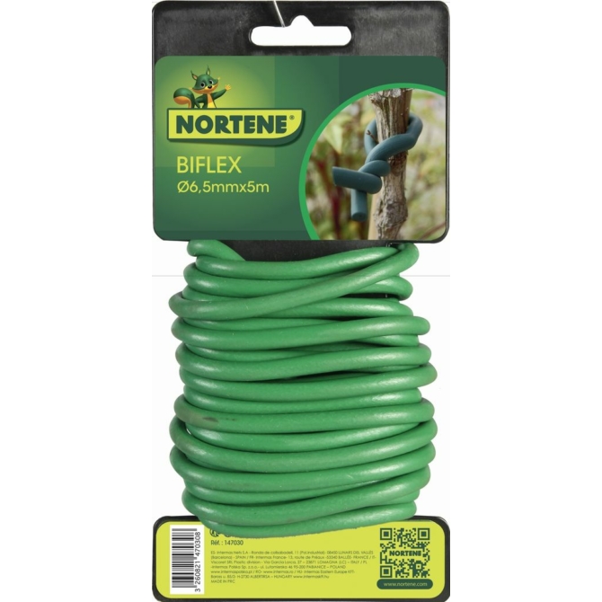 Nortene BIFLEX kötöző, zöld, Ø 6,5 mm x 5 m