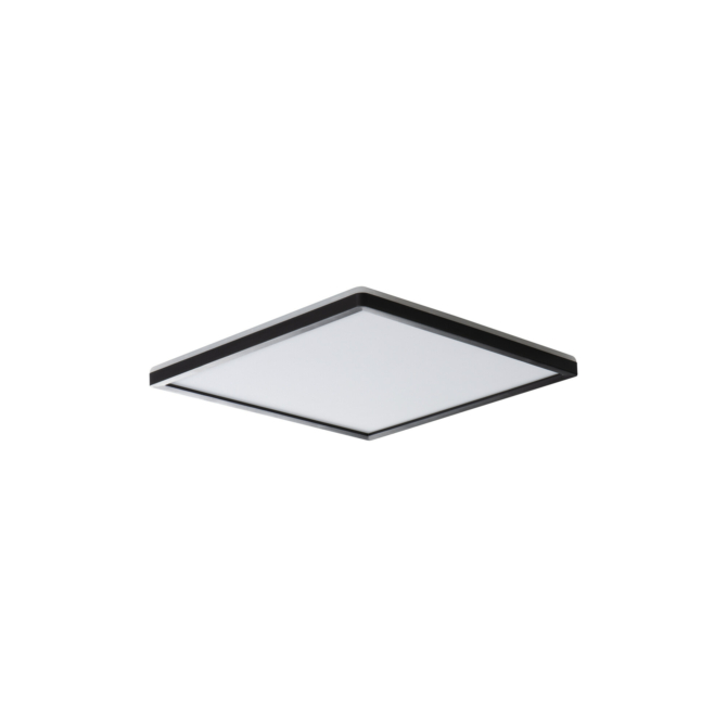 Kanlux AZPO LED mennyezeti lámpa négyzet, 12.3W, 4000K, 1130 lm, IP54, 22.5 cm, fekete