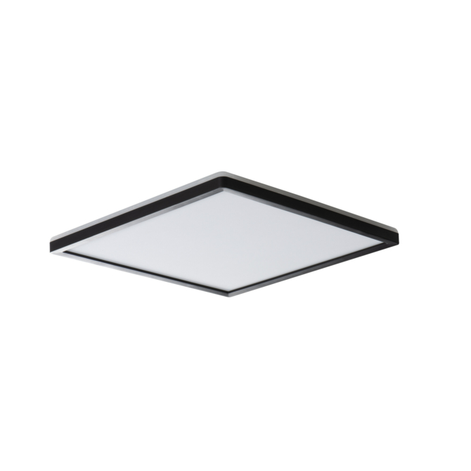 Kanlux AZPO LED mennyezeti lámpa négyzet, 17.5W, 4000K, 1750 lm, IP54, 30 cm, fekete