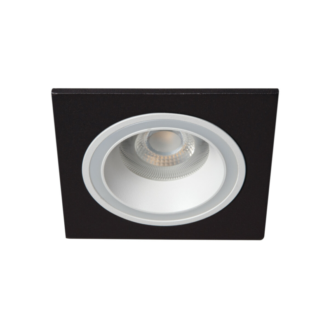 Kanlux FELINE DSL spot keret fix négyzet, 10W, GU10, fehér/fekete