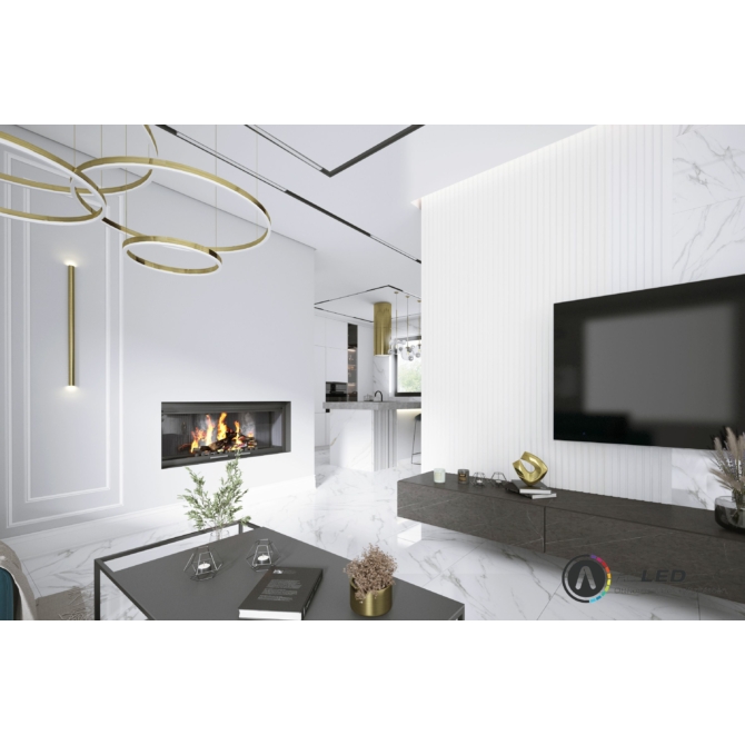 Lamelio INFINITY OLMO lamella panel, fehér, festhető, 12.2 x 270 cm