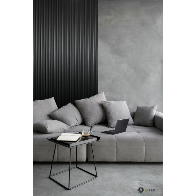 Lamelio ONDA lamella panel, fekete, 12.2 x 270 cm