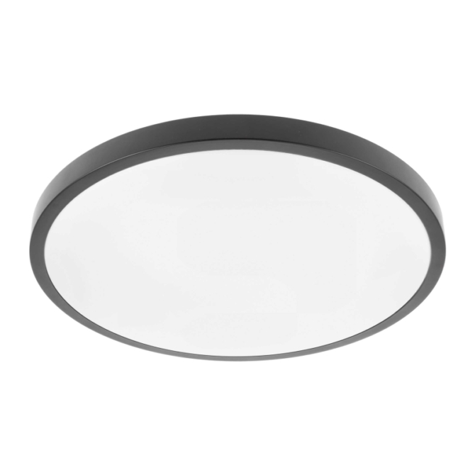 GTV ATOL LED mennyezeti lámpa, 32W, 4000K, 2560 lm, IP54, fekete, 40 cm