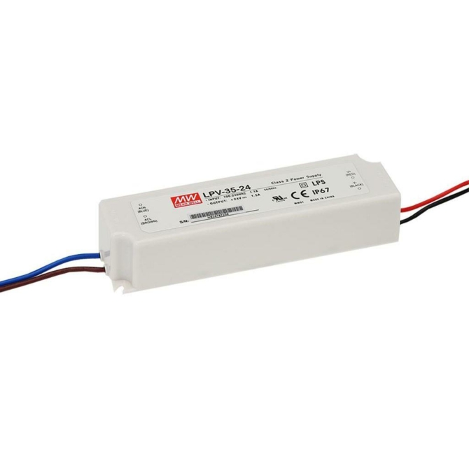 Mean Well LPV-35-12 LED tápegység, 12V, 35W, 3A, IP67