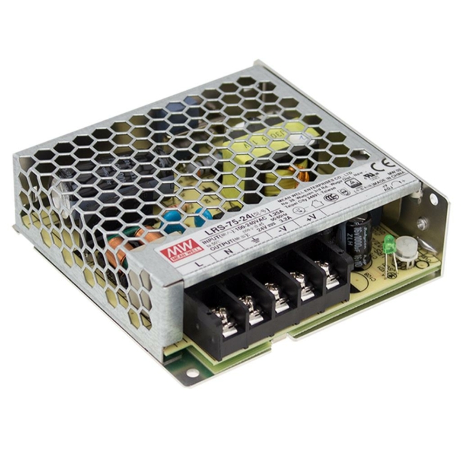 Mean Well LRS-75-24 LED tápegység, 24V, 75W, 3.2A, IP20