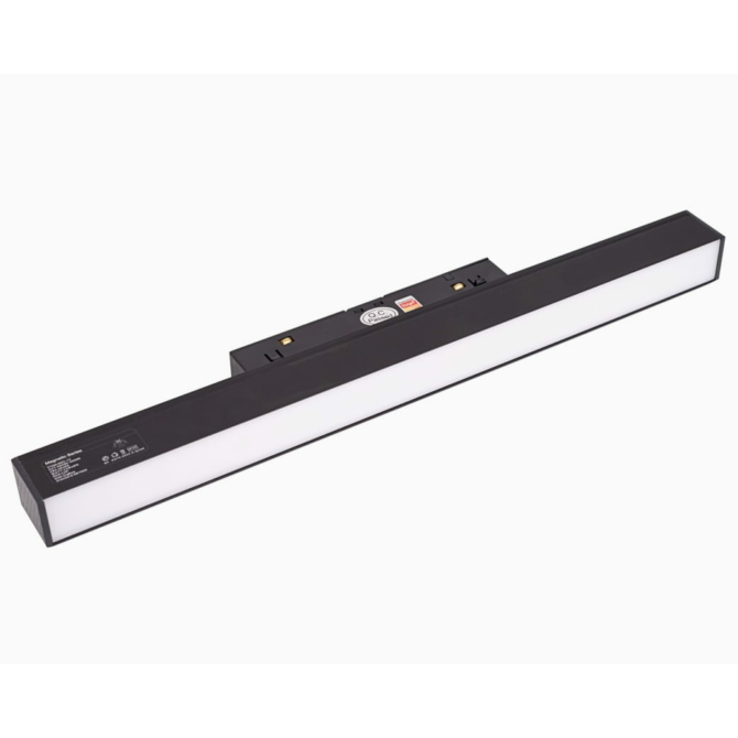 MAXLIGHT Track Magnetic 48V-os sínrendszeres lámpa, 12W, 3000K, 634 lm, 30 cm, fekete