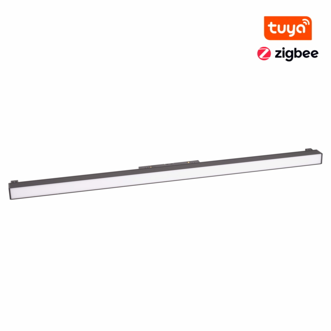 MAXLIGHT Track Magnetic 48V-os sínrendszeres lámpa, 18W, CCT, 1126 lm, 60 cm, fekete, ZIGBEE