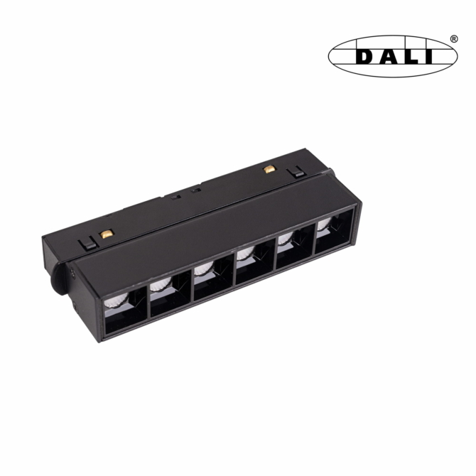 MAXLIGHT Track Magnetic 48V-os sínrendszeres lámpa, 6W, 3000K, 340 lm, 11.5 cm, fekete, DALI