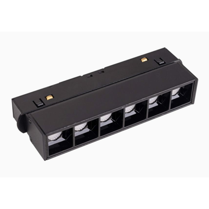 MAXLIGHT Track Magnetic 48V-os sínrendszeres lámpa, 6W, 3000K, 340 lm, 11.5 cm, fekete