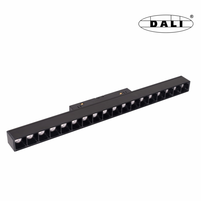 MAXLIGHT Track Magnetic 48V-os sínrendszeres lámpa, 18W, 3000K, 1049 lm, 35 cm, fekete, DALI