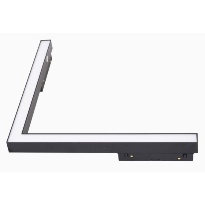 MAXLIGHT Track Magnetic 48V-os sínrendszeres sarok lámpa, 18W, 3000K, 1111 lm, 30x30 cm, fekete