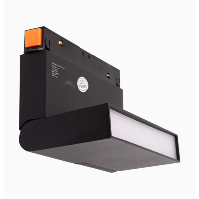 MAXLIGHT Track Magnetic 48V-os sínrendszeres lámpa, állítható, 6W, 3000K, 323 lm, 12 cm, fekete