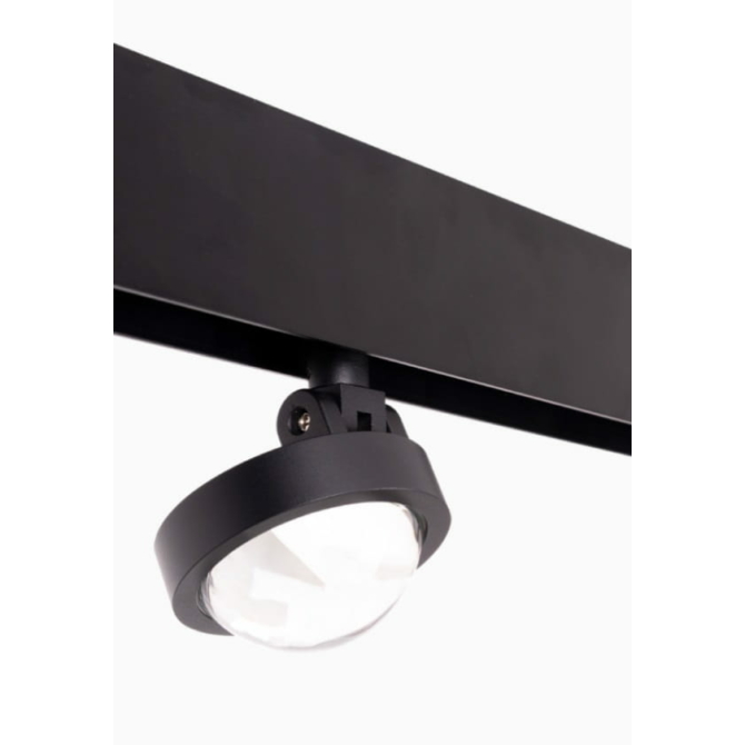 MAXLIGHT Track Magnetic 48V-os sínrendszeres lámpa, állítható, 8W, 3000K, 767 lm,  Ø6.5 cm, fekete