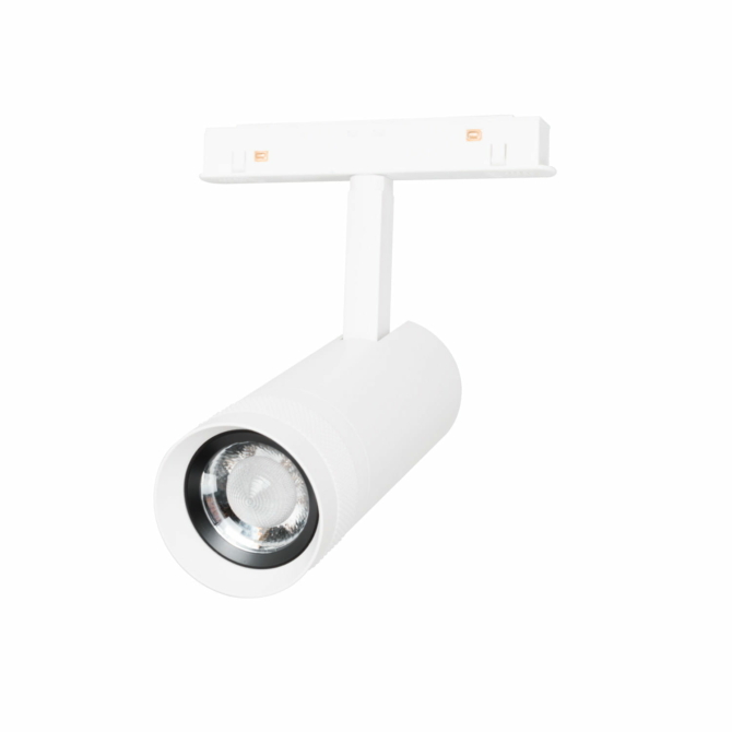 MAXLIGHT Track Magnetic 48V-os sínrendszeres spot lámpa, állítható-fókuszálható, 12W, 3000K, 784 lm, Ø5 cm, fehér