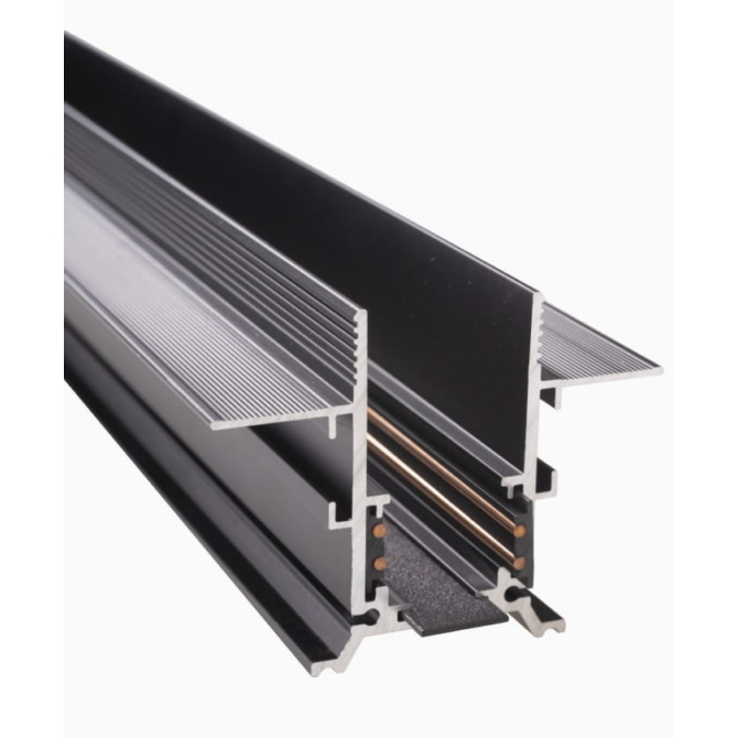 MAXLIGHT Track Magnetic sínelem, süllyesztett, 2 méter, fekete