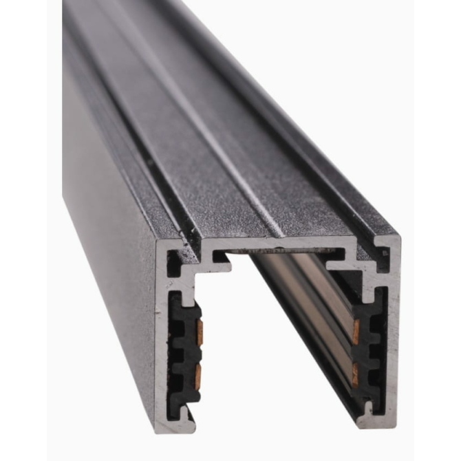 MAXLIGHT Track Magnetic sínelem, falon kívűli, 2 méter, fekete, 2.8 cm magas