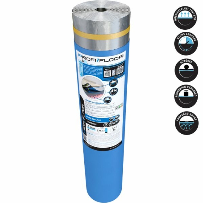 ProfiFloor HD 2 mm padlóalátét padlófűtűséhez, 1 m x 15 m