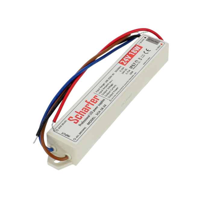 Scharfer 24V LED tápegység, 18W, 0.75A, IP67, 7 év garancia
