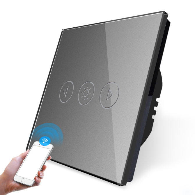 SmartHugo 1 Körös Szürke Wifi Dimmer Villanykapcsoló 101