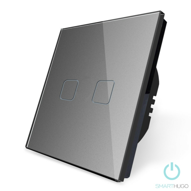 SmartHugo 2 Körös Szürke Dimmer Villanykapcsoló