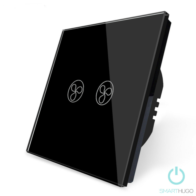 SmartHugo 2 Körös Fekete RF Ventilátor Kapcsoló