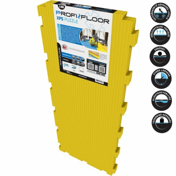 ProfiFloor XPS 5 mm padlóalátét PUZZLE, 1 x 0.5 m táblaméret, 10 db tábla / cs, 5 m2